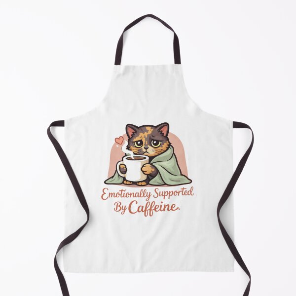 Item preview, Emotionally Supported By Caffeine Funny Cat Coffee Gift Sticker designed and sold by Gentlestate.