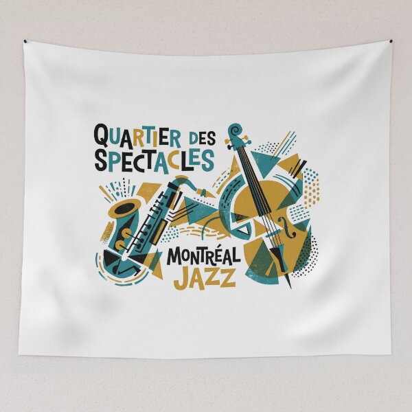 Item preview, Quartier Des Spectacles Montreal Jazz Abstract Saxophone And Cello designed and sold by Fenay Designs.