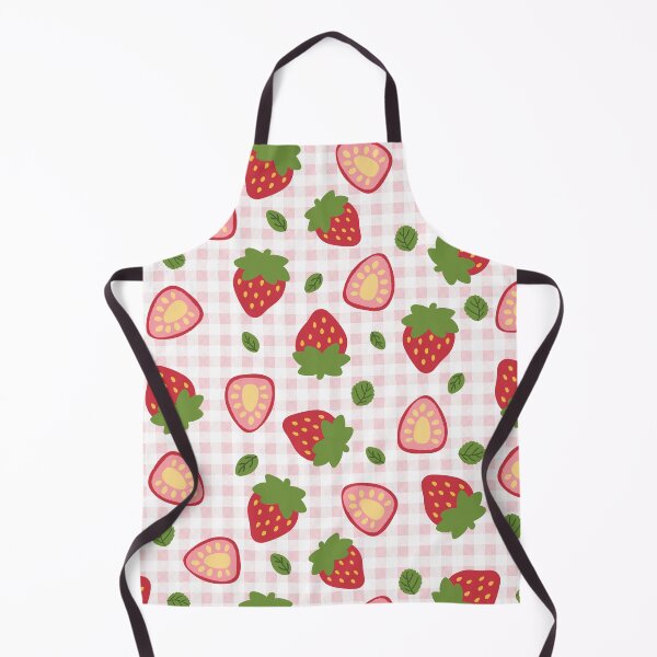 Item preview, Strawberry and Leaves Seamless Pattern | Cottagecore Kawaii Fruit Design | Soft Aesthetic Botanical Art designed and sold by binaiestudio.