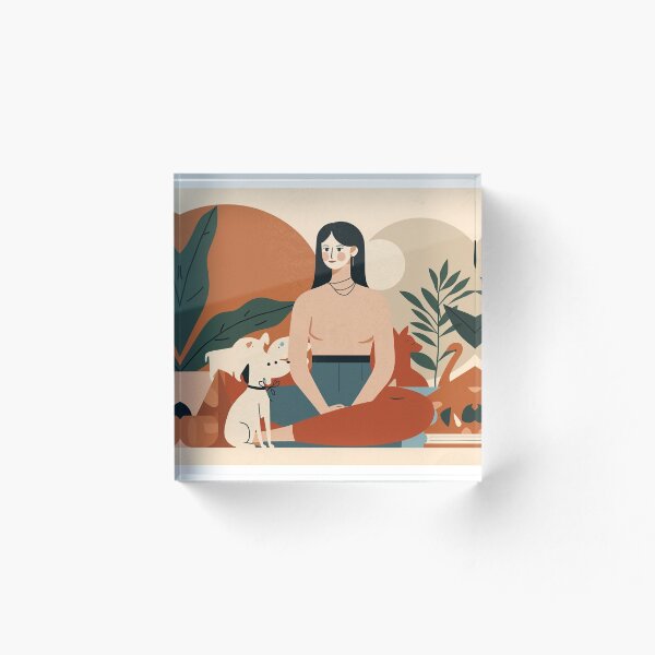 Item preview, Cozy Book teen Woman girl Mom Cat Aesthetic Relaxing Lifestyle Design Books plants selfcare abstract blob style designed and sold by VISO-art.