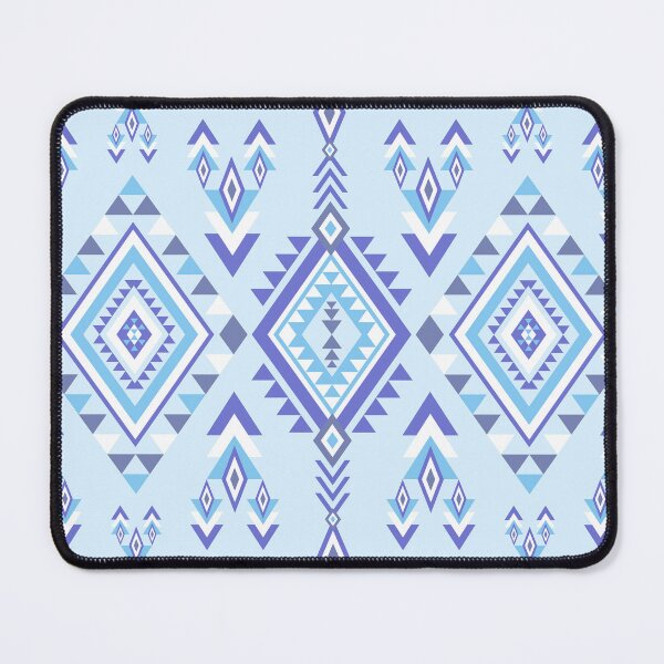 Item preview, Native ethnic pattern in light blue tones, Indian-style fabric pattern. designed and sold by Nengsang.