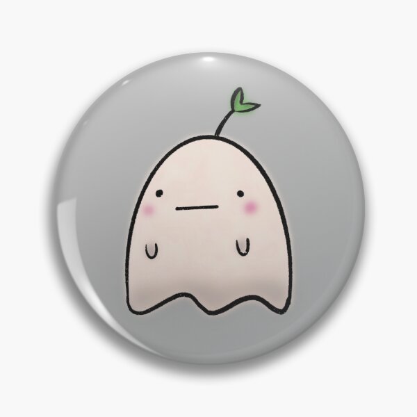 Item preview, Little Ghost with a Sprout – Kawaii Spooky Cute Ghost Sticker designed and sold by Ikumy.