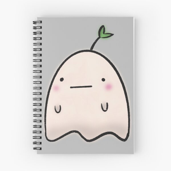 Item preview, Little Ghost with a Sprout – Kawaii Spooky Cute Ghost Sticker designed and sold by Ikumy.