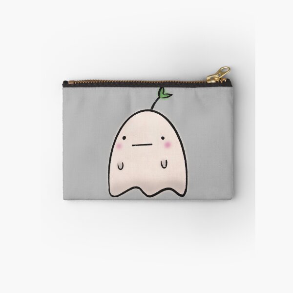 Item preview, Little Ghost with a Sprout – Kawaii Spooky Cute Ghost Sticker designed and sold by Ikumy.