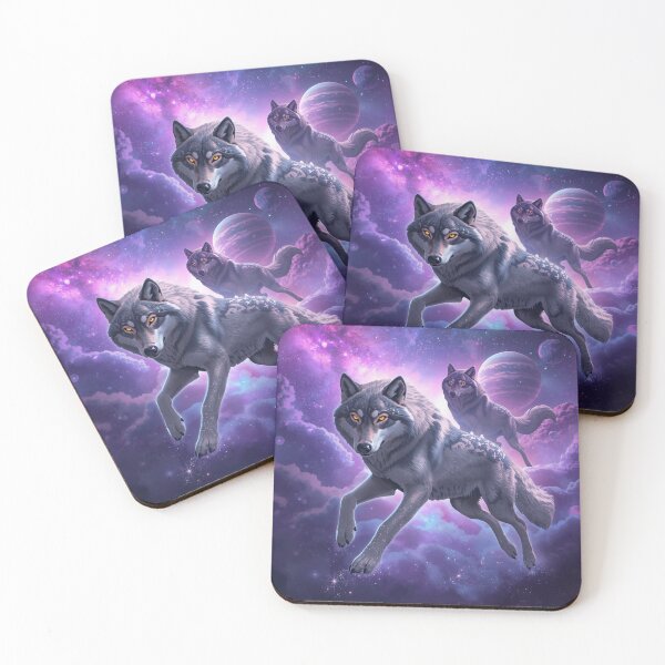 Item preview, Galaxy Wolf Art – Cosmic Wolves Aesthetic Space Animal Design designed and sold by Tpac-goods.
