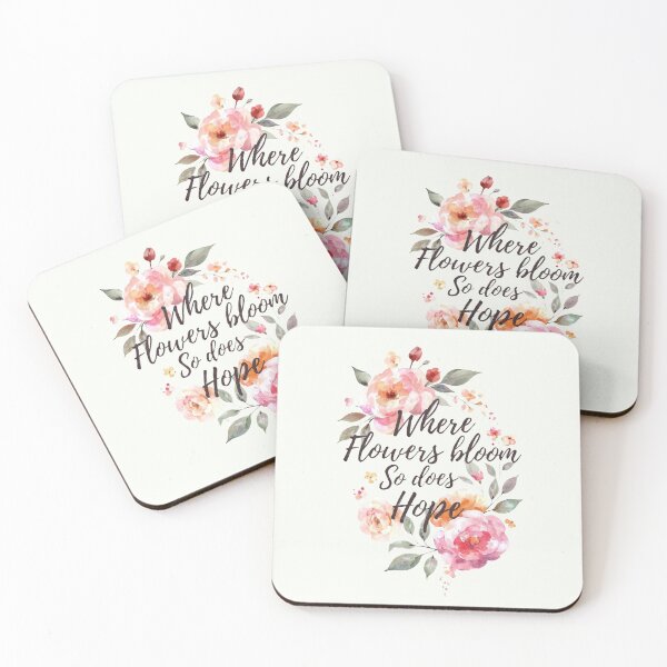 Item preview, Where Flowers Bloom So Does Hope Floral Watercolor Quote, Mother's Day Gift, Gift for Mom designed and sold by PixelQ.