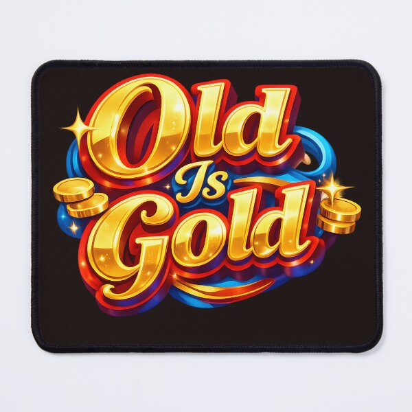 Item preview, Old Is Gold 3D Vintage Typography – Retro Luxury Quote Sticker & Classic Style Design designed and sold by Imagetore.