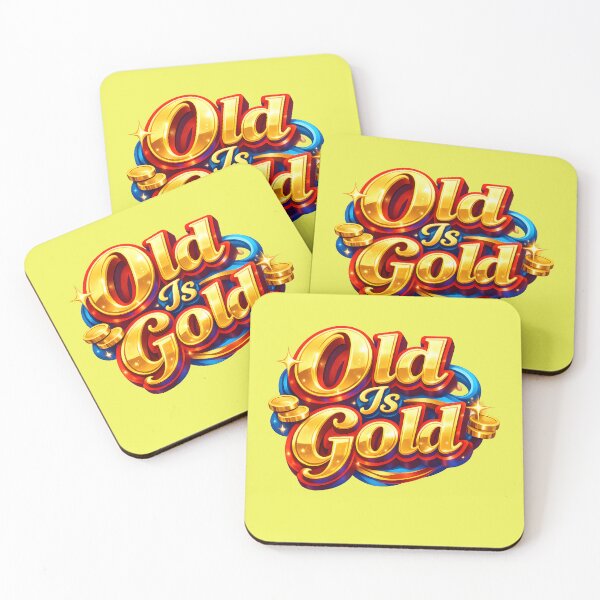 Item preview, Old Is Gold 3D Vintage Typography – Retro Luxury Quote Sticker & Classic Style Design designed and sold by Imagetore.