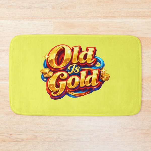 Item preview, Old Is Gold 3D Vintage Typography – Retro Luxury Quote Sticker & Classic Style Design designed and sold by Imagetore.