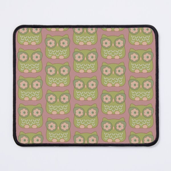 Item preview, 70s Geometric Floral Owls - be8c8b designed and sold by knitetgantt.