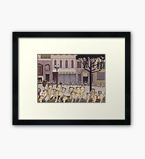 AR01-Emus homeward on Collins Street Framed Print