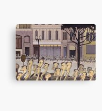 AR01-Emus homeward on Collins Street Canvas Print