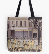 AR01-Emus homeward on Collins Street Tote Bag