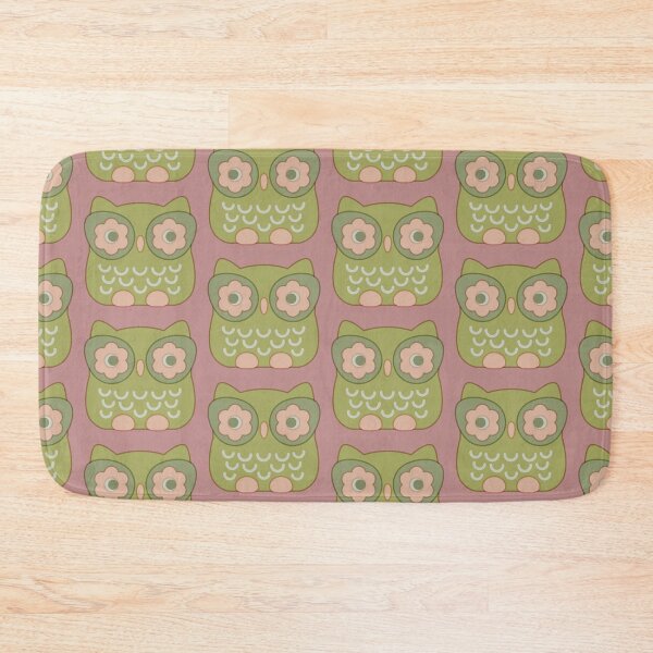 Item preview, 70s Geometric Floral Owls - be8c8b designed and sold by knitetgantt.