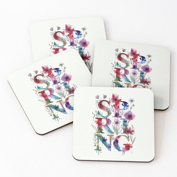 Item preview, Spring Watercolor Floral Letters - Colorful Spring Blossom Typography Art, Mother's Day Gift, Gift for Mom designed and sold by PixelQ.