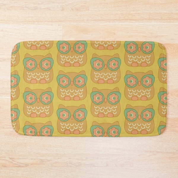 Item preview, 70s Geometric Floral Owls - dcc354 designed and sold by knitetgantt.