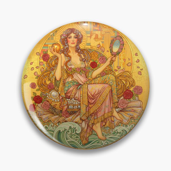 Item preview, Aphrodite the Heavenly | Art Nouveau Greek Goddess Wall Art designed and sold by Stoneflower-Art.