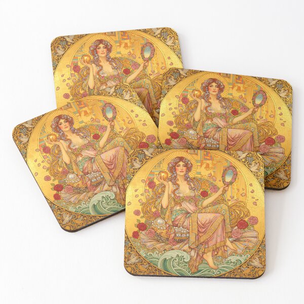 Item preview, Aphrodite the Heavenly | Art Nouveau Greek Goddess Wall Art designed and sold by Stoneflower-Art.
