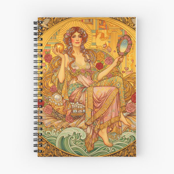 Item preview, Aphrodite the Heavenly | Art Nouveau Greek Goddess Wall Art designed and sold by Stoneflower-Art.