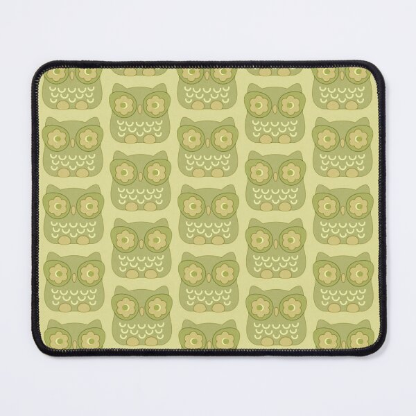 Item preview, 70s Geometric Floral Owls - e3e099 designed and sold by knitetgantt.