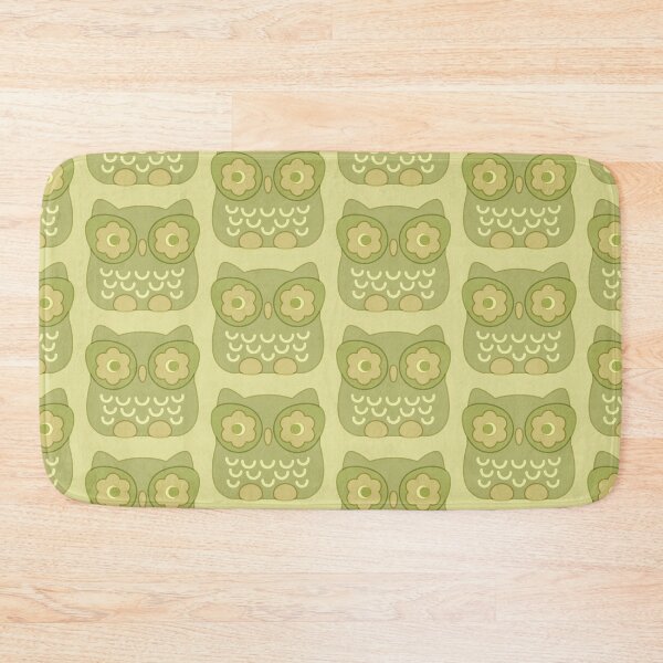 Item preview, 70s Geometric Floral Owls - e3e099 designed and sold by knitetgantt.