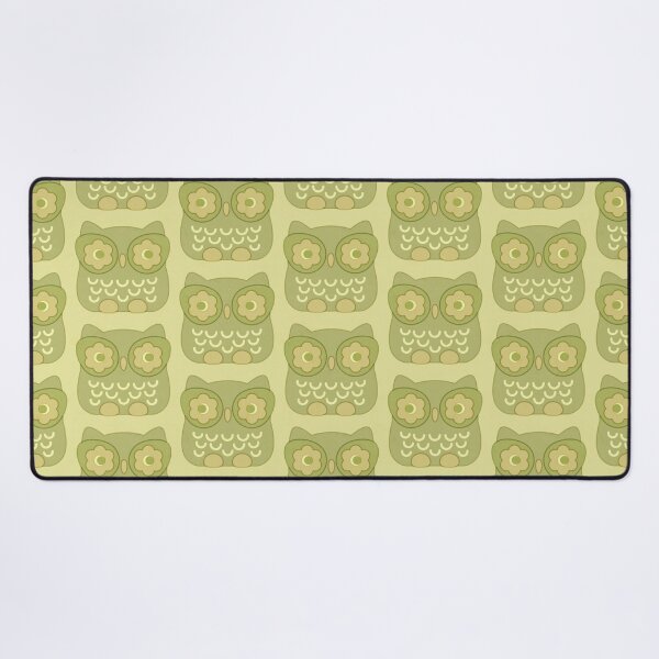 Item preview, 70s Geometric Floral Owls - e3e099 designed and sold by knitetgantt.