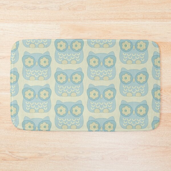 Item preview, 70s Geometric Floral Owls - e4e7cc designed and sold by knitetgantt.
