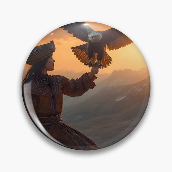 Item preview, Eagle Huntress — Epic Nomadic Art of the Sunset designed and sold by Schoenenwald - Illustrations Uniques et Originales.