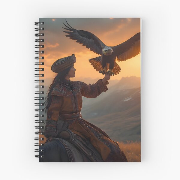 Item preview, Eagle Huntress — Epic Nomadic Art of the Sunset designed and sold by Schoenenwald - Illustrations Uniques et Originales.