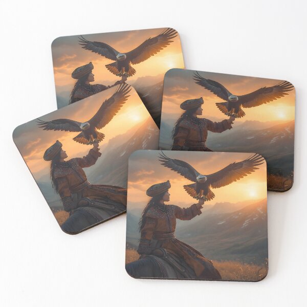 Item preview, Eagle Huntress — Epic Nomadic Art of the Sunset designed and sold by Schoenenwald - Illustrations Uniques et Originales.