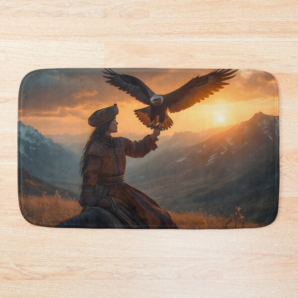 Item preview, Eagle Huntress — Epic Nomadic Art of the Sunset designed and sold by Schoenenwald - Illustrations Uniques et Originales.