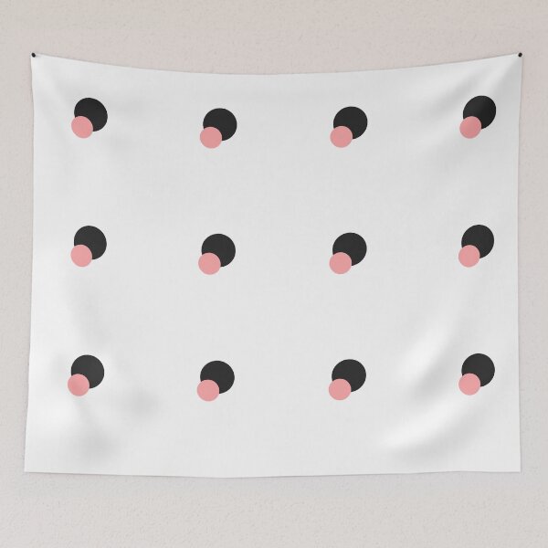 Item preview, Minimalist Pink and Black Geometric Circles designed and sold by Thijsje.