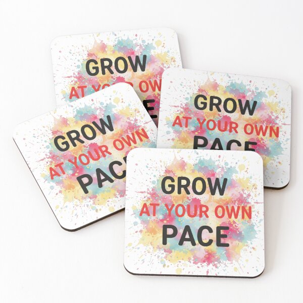 Item preview, Grow At Your Own Pace Quote Art designed and sold by MarselArt.