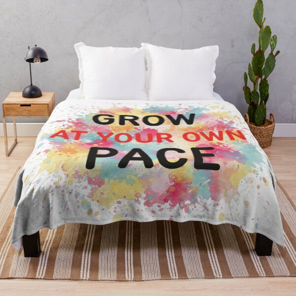 Item preview, Grow At Your Own Pace Quote Art designed and sold by MarselArt.