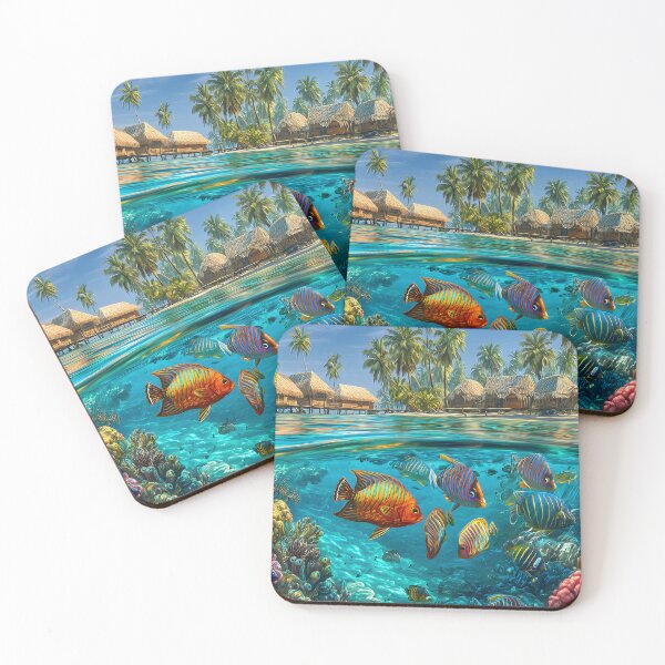 Item preview, Vibrant Tropical Paradise Underwater Scene designed and sold by Artessie.