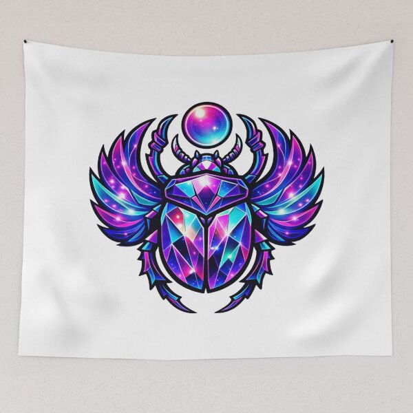 Item preview, Celestial Galaxy Scarab Crystal Amulet designed and sold by FatmaElhofy.