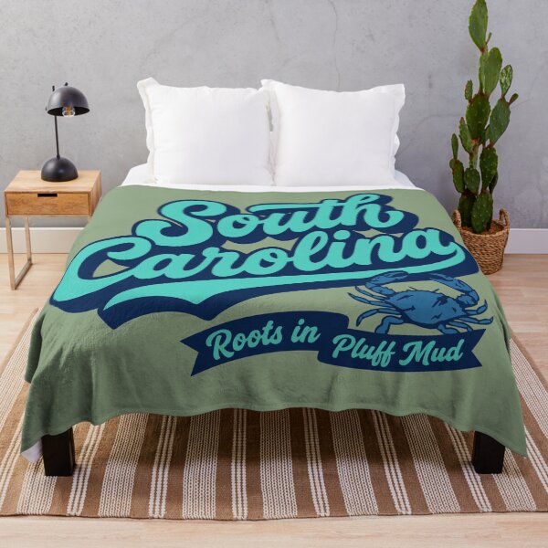 Item preview, South Carolina Roots in Pluff Mud Retro Blue Crab Lowcountry Lettering designed and sold by Cozy-Old-Pub.