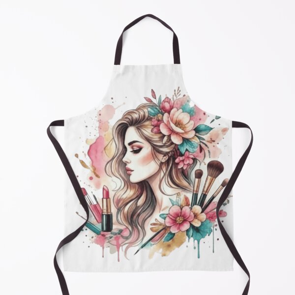Item preview, Elegant Makeup Artist Watercolor Portrait - Beauty & Flowers designed and sold by ARYAM..
