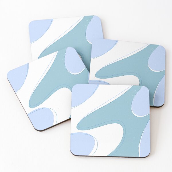 Item preview, Fluid Blue Abstract Wave Pattern | Soft Organic Shapes Aesthetic designed and sold by Moon-Petal.