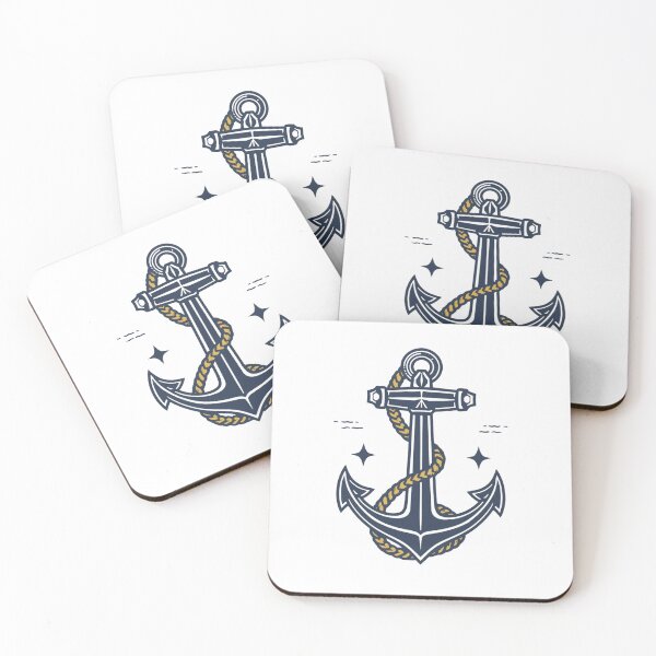 Item preview, Classic Nautical Anchor with Golden Rope designed and sold by ZadTicaret.