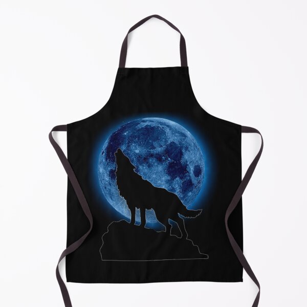 Item preview, Blue Moon Howling Wolf Silhouette Night Aesthetic  designed and sold by StyleBloomes.