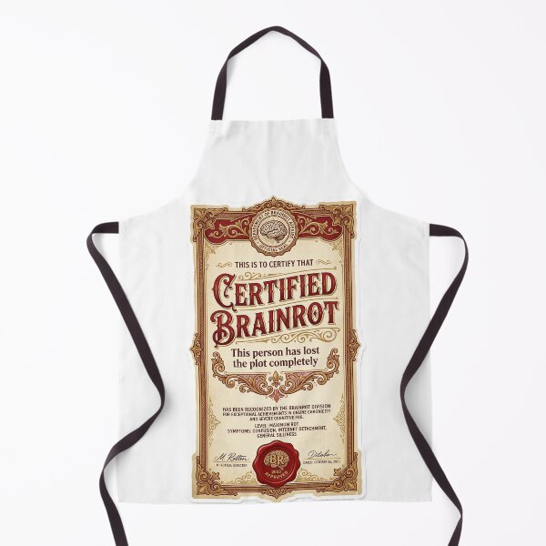 Item preview, Certified Brainrot Sticker | Funny Sarcastic Vintage Certificate Internet Humor Gen Z Sticker designed and sold by ChaosAndChill.