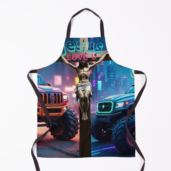 Item preview, Neon Cyber Christmas Monster Trucks & Faith Graphic designed and sold by TOCOCLAWS.