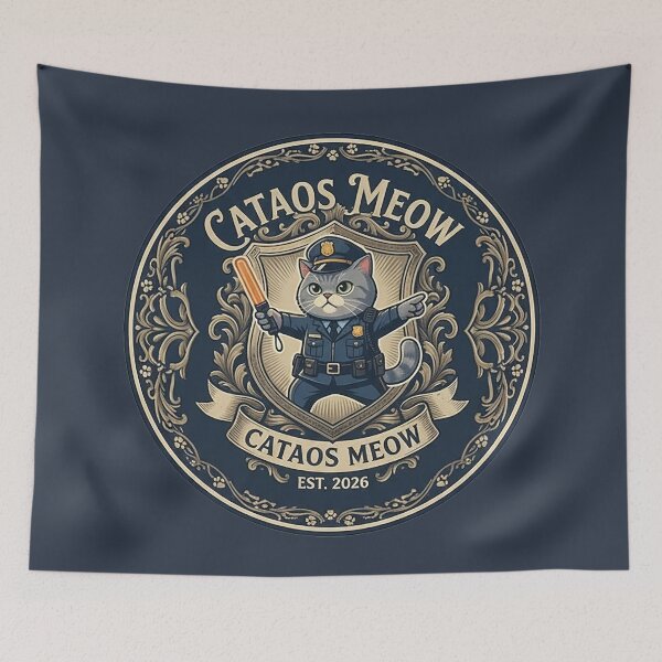 Item preview, Pawlice Force Official Seal (Cataos Meow EST. 2026) designed and sold by CataosMeow.