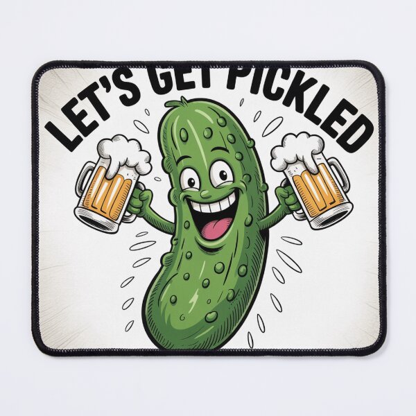 Item preview, Hand Drawn Sketch Pickle Hoisting Beer Mugs designed and sold by Bloomkept.