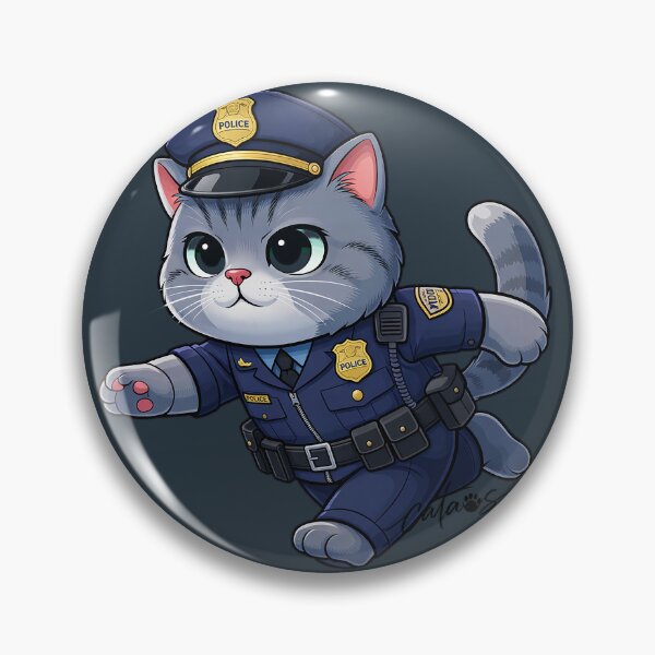 Item preview, Pawlice Officer on the Run designed and sold by CataosMeow.