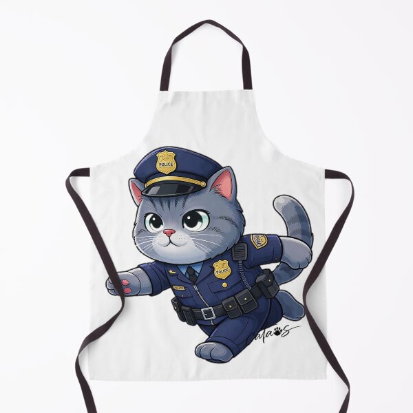 Item preview, Pawlice Officer on the Run designed and sold by CataosMeow.