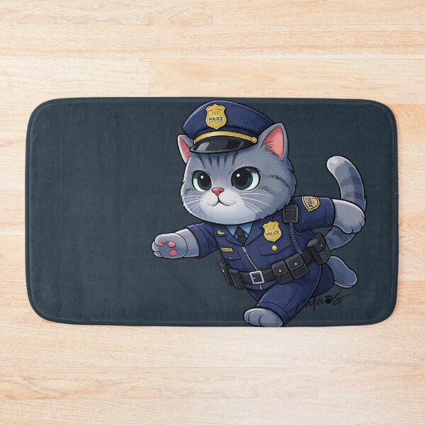 Item preview, Pawlice Officer on the Run designed and sold by CataosMeow.