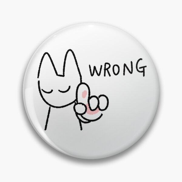 Item preview, Wrong Cat Sticker | Cute Judgmental Cat Meme | Funny Kawaii Cat Reaction Sticker designed and sold by lazydayz16.