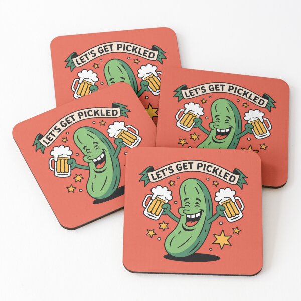Item preview, Traditional Tattoo Style Green Pickle Beer Lover designed and sold by Bloomkept.